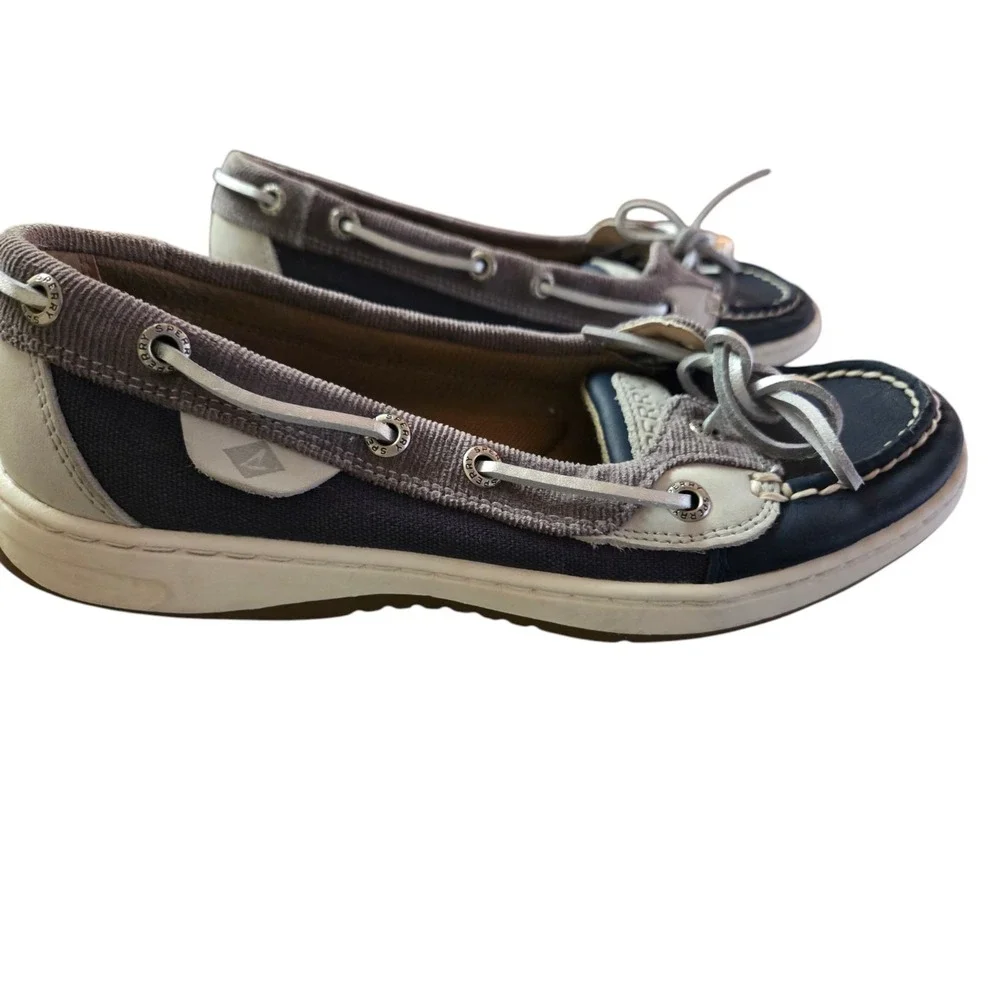 Sperry‎ Top-Sider Boat Shoes Leather Comfort Casual Navy Blue Size 7